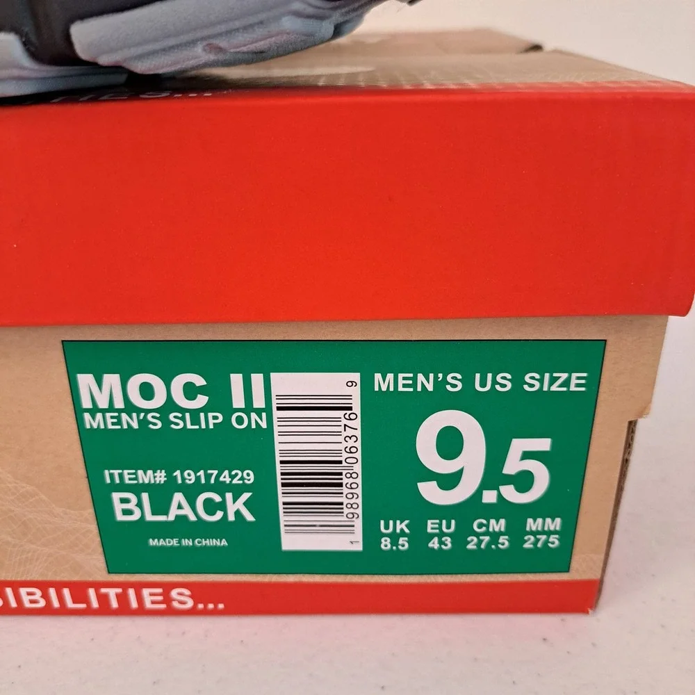 Gerry Moc II Slip On Mens 9.5 Black New Lightweight Comfort Outdoor 1217-546